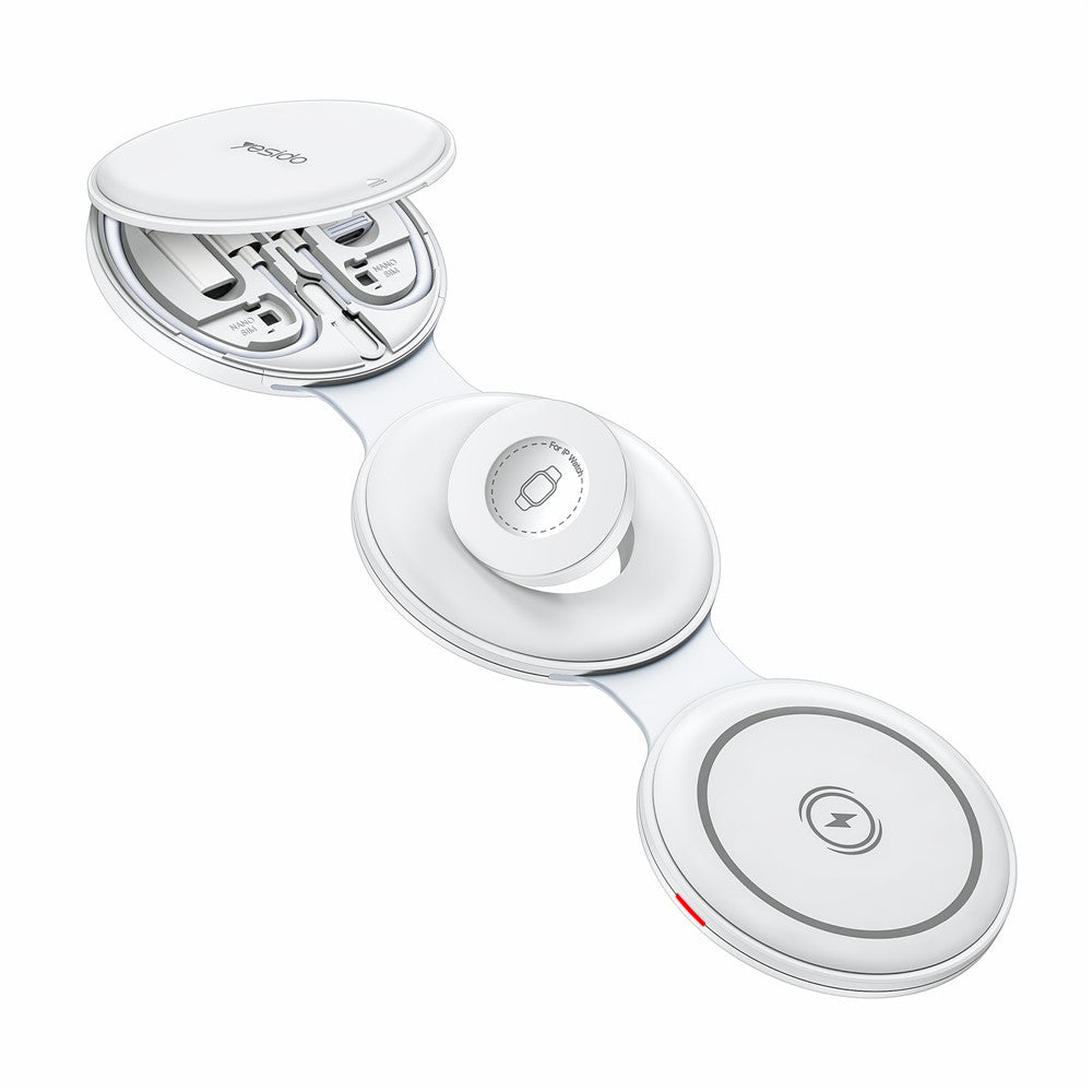 Wireless Netzladegerät Yesido DS29 5in1, 15W, 1.67A, Weiß