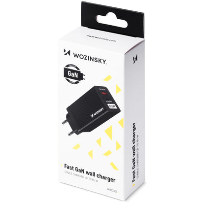 Netzwerkladegerät WZK WWCG01, 65 W, 3 A, 1 x USB-A - 1 x USB-C, Schwarz