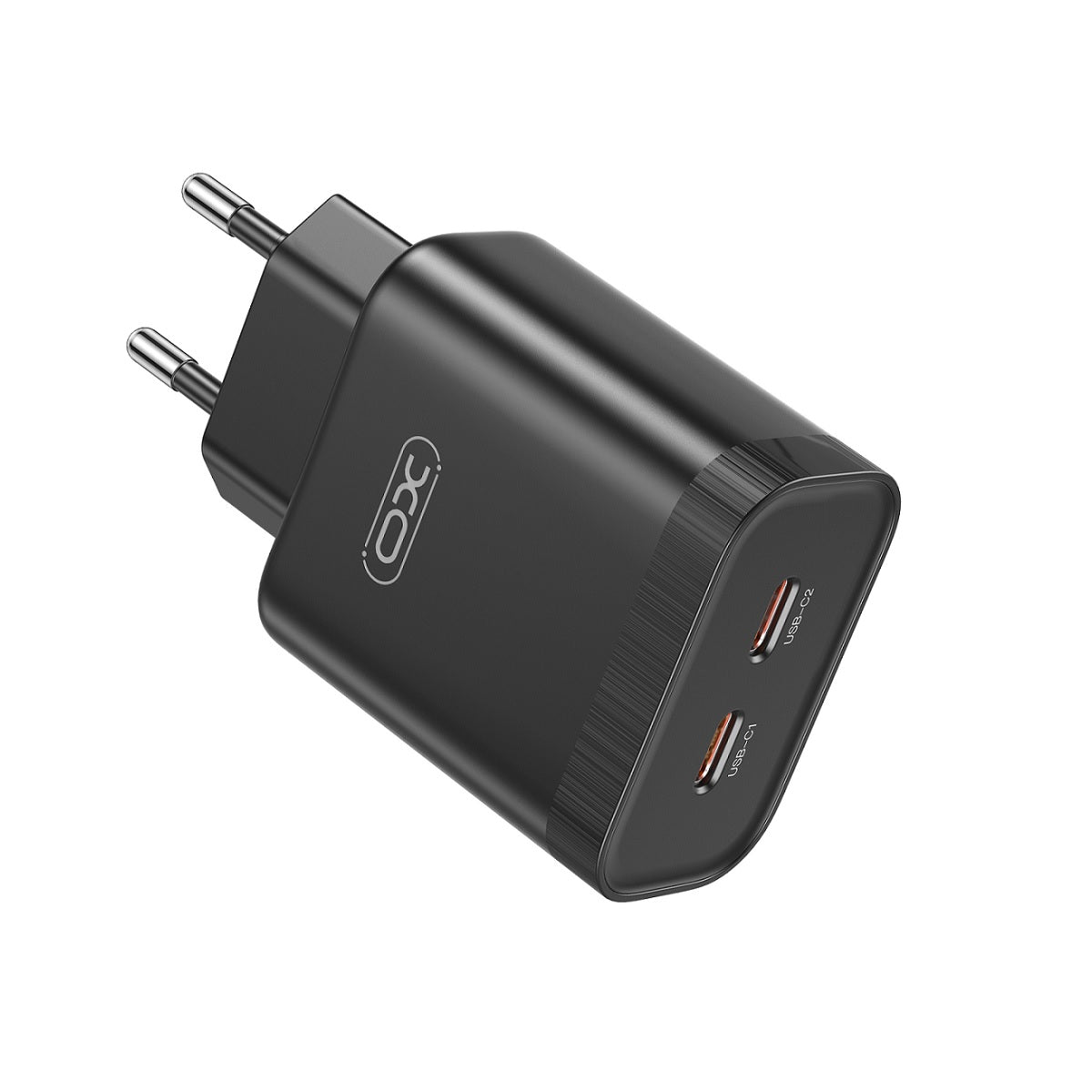 Netzwerkladegerät XO Design L105, 35 W, 3 A, 2 x USB-C, Schwarz