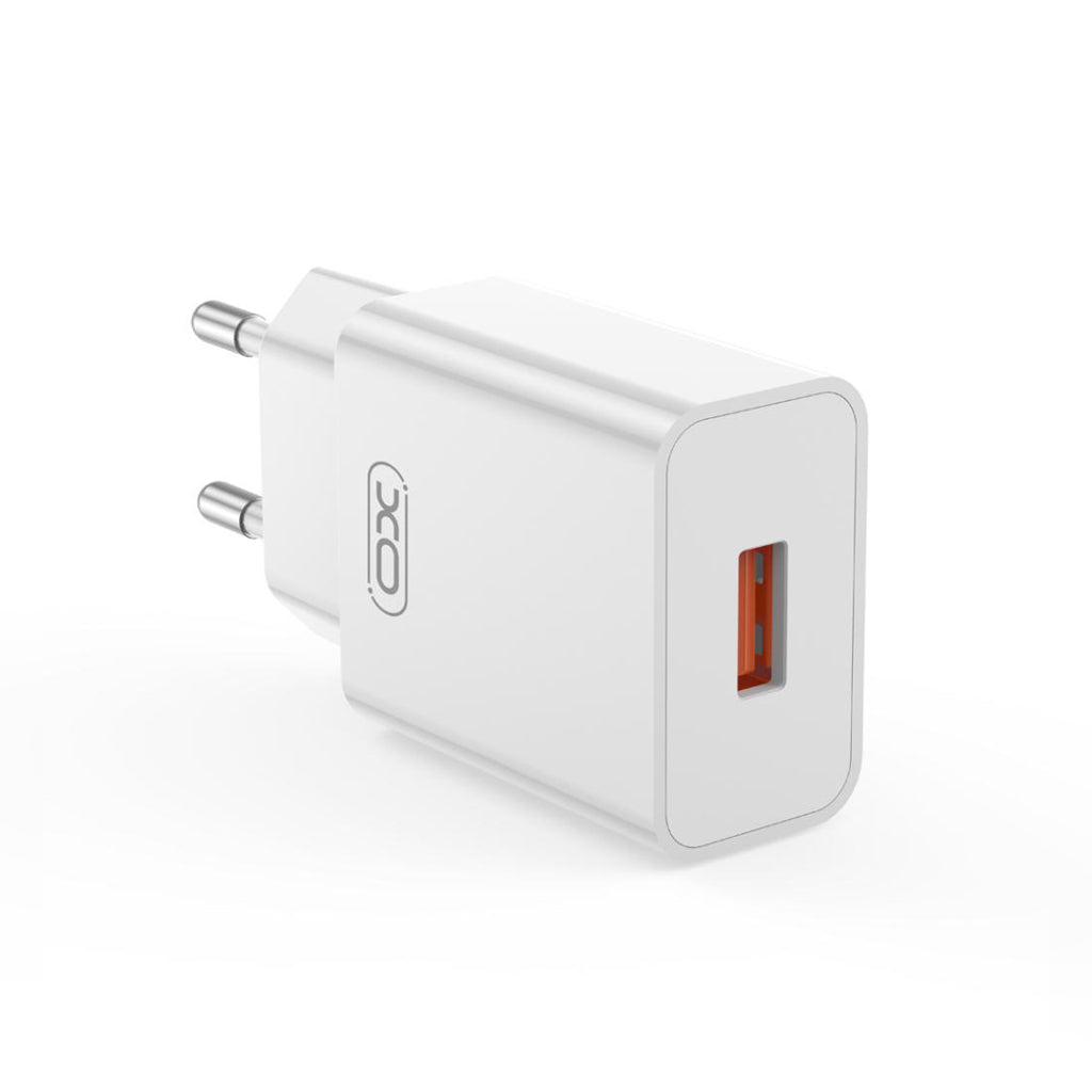 Netzladegerät XO Design L127, 18W, 3A, 1 x USB-A, Weiß