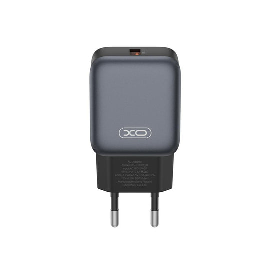 XO Design L152 Network Charger, 18W, 3A, 1 x USB-A, Black