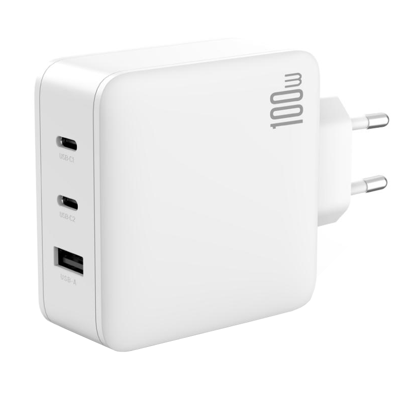 Netzteil XO Design CE14, 100W, 3,25A, 1 x USB-A - 2 x USB-C, Weiß