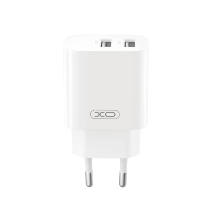 XO Design CE55 Netzladegerät, 12 W, 2,4 A, 2 x USB-A, Weiß