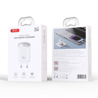 Netzwerkladegerät XO Design CE20, 30 W, 3 A, 1 x USB-C, Weiß