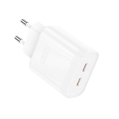 Netzwerkladegerät XO Design L105, 35 W, 3 A, 2 x USB-C, Weiß