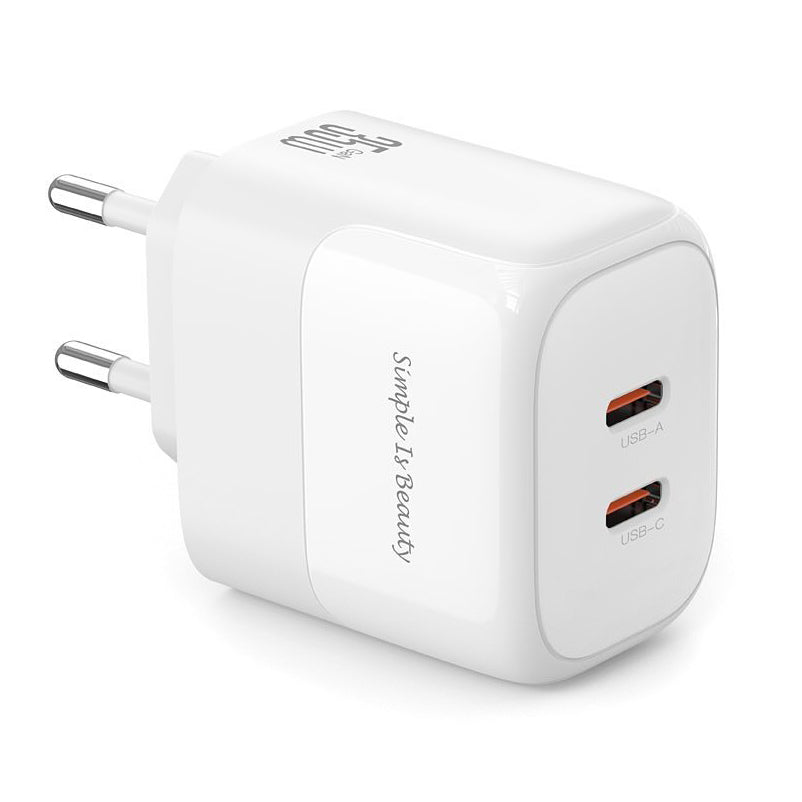 Netzwerkladegerät XO Design L140, 35 W, 3 A, 2 x USB-C, Weiß