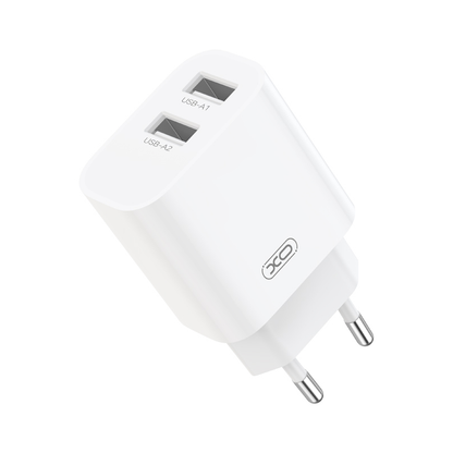 XO Design CE55 Netzladegerät, 12 W, 2,4 A, 2 x USB-A, Weiß