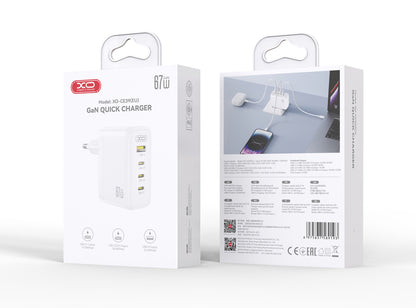 Netzteil XO Design CE39, 67W, 3A, 1 x USB-A - 3 x USB-C, Weiß