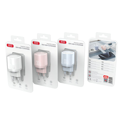 Netzladegerät XO Design L150, 30W, 3A, 1 x USB-C, Weiß