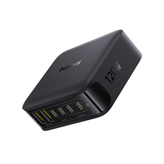 Baseus EnerFill FH21 Ladestation, 120W, 3.25A, 2 x USB-A - 4 x USB-C, Schwarz E0120T00