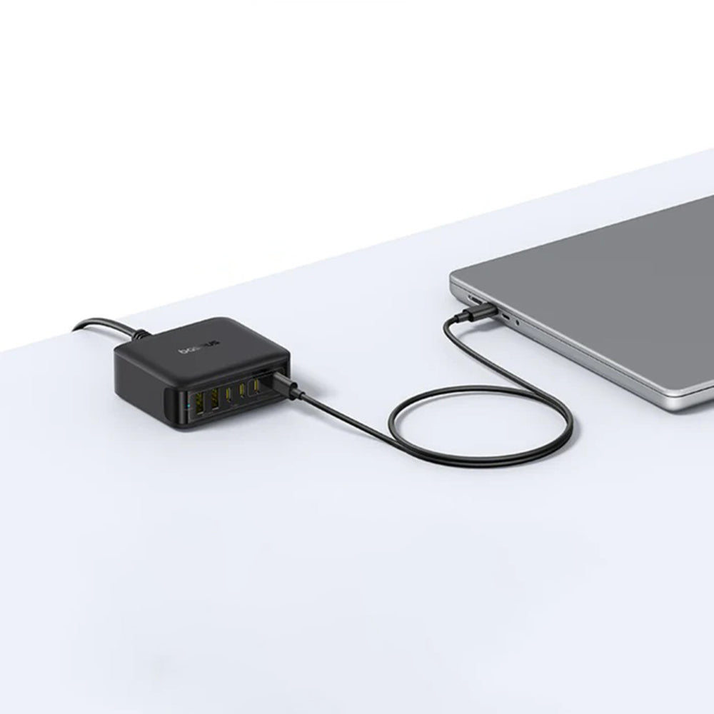 Baseus EnerFill FH21 Ladestation, 120W, 3.25A, 2 x USB-A - 4 x USB-C, Schwarz E0120T00
