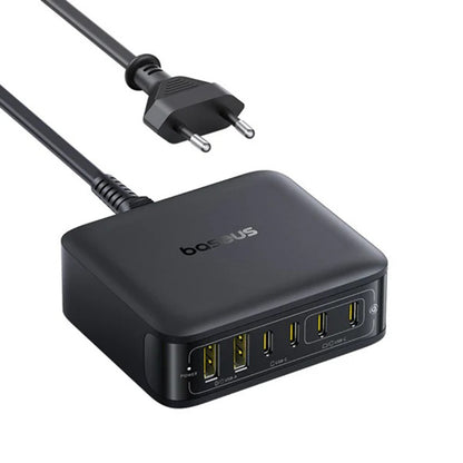 Baseus EnerFill FH21 Ladestation, 120W, 3.25A, 2 x USB-A - 4 x USB-C, Schwarz E0120T00