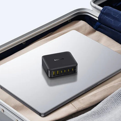 Baseus EnerFill FH21 Ladestation, 120W, 3.25A, 2 x USB-A - 4 x USB-C, Schwarz E0120T00