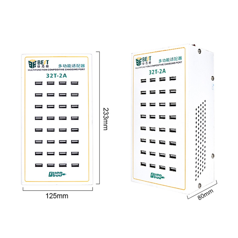 Ladestation Best 32T-2A, 2A, 32 x USB-A, Weiß
