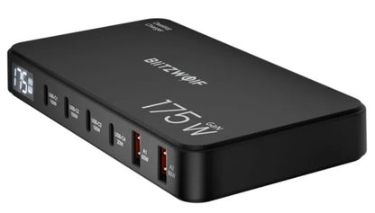 Ladestation BlitzWolf BW-S30, 175W, 5A, 2 x USB-A - 4 x USB-C, Schwarz