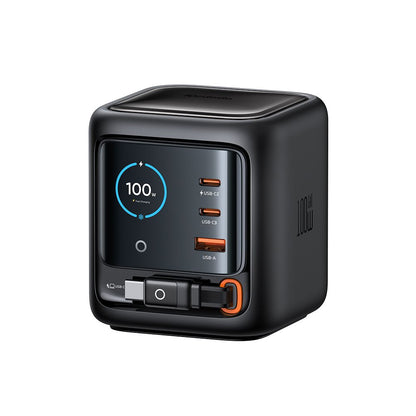 Ladestation mit USB-C-Kabel Mcdodo FreeGo CH-1391 Display, 100W, 5A, 1 x USB-A - 2 x USB-C, Schwarz