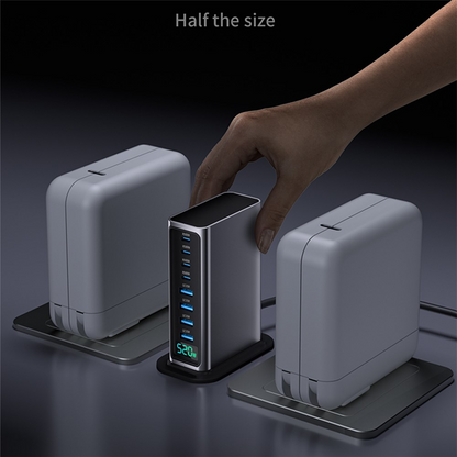 OEM Ladestation Ladegerät, 520W, 5A, 4 x USB-A - 4 x USB-C, Grau