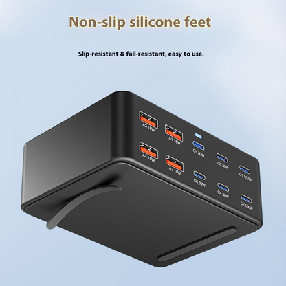 OEM Ladestation HW66, 330W, 5A, 4 x USB-A - 6 x USB-C, Schwarz