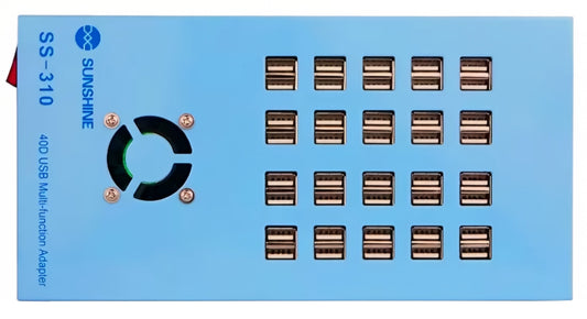 Ladestation Sunshine SS-310, 40 x USB-A, Blau
