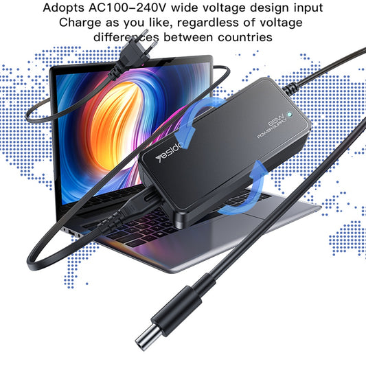 Yesido CG11E Charger, 65W, Universal, Black