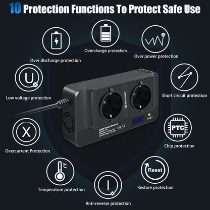 Auto-Elektroinverter Techsuit PowerDriveX, 200W