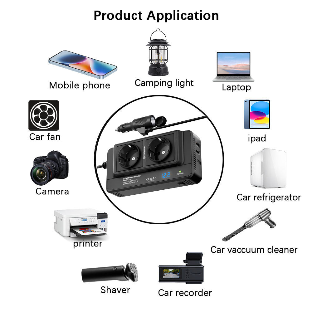 Auto-Elektroinverter Techsuit PowerDriveX, 200W