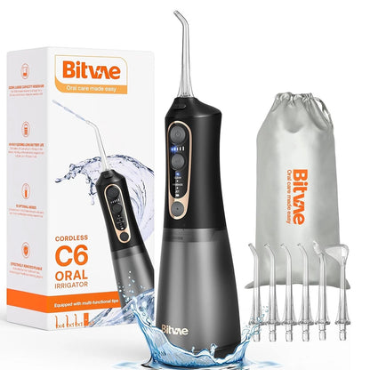 Bitvae C6 Munddusche, Schwarz Gold