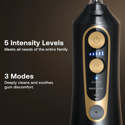 Bitvae C6 Munddusche, Schwarz Gold