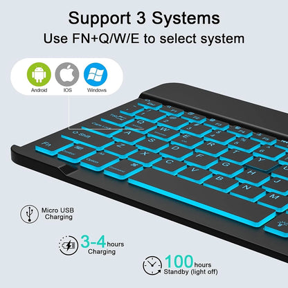 Wireless Tastatur-Maus-Set Techsuit AirCombo WKM1, BT / Wi-Fi, Schwarz