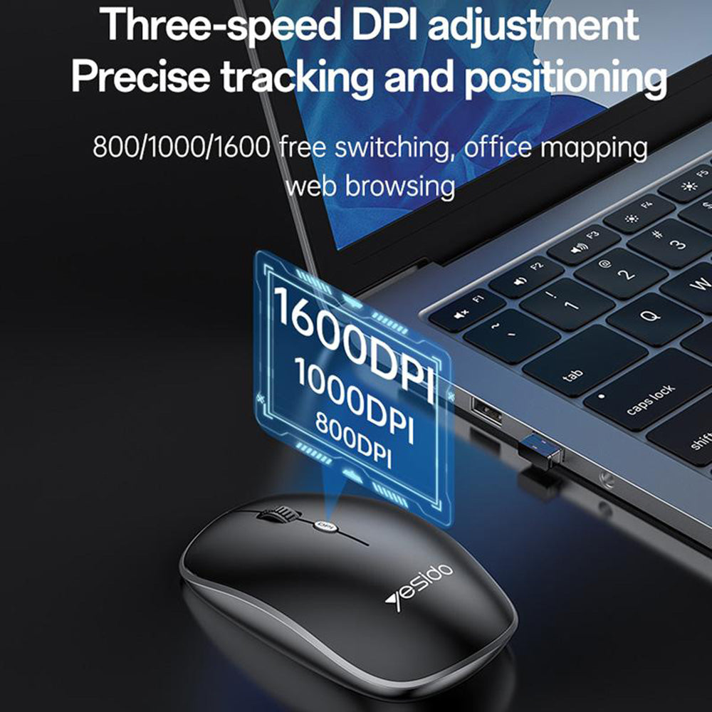 Wireless Tastatur und Maus Set Yesido KB43, Schwarz