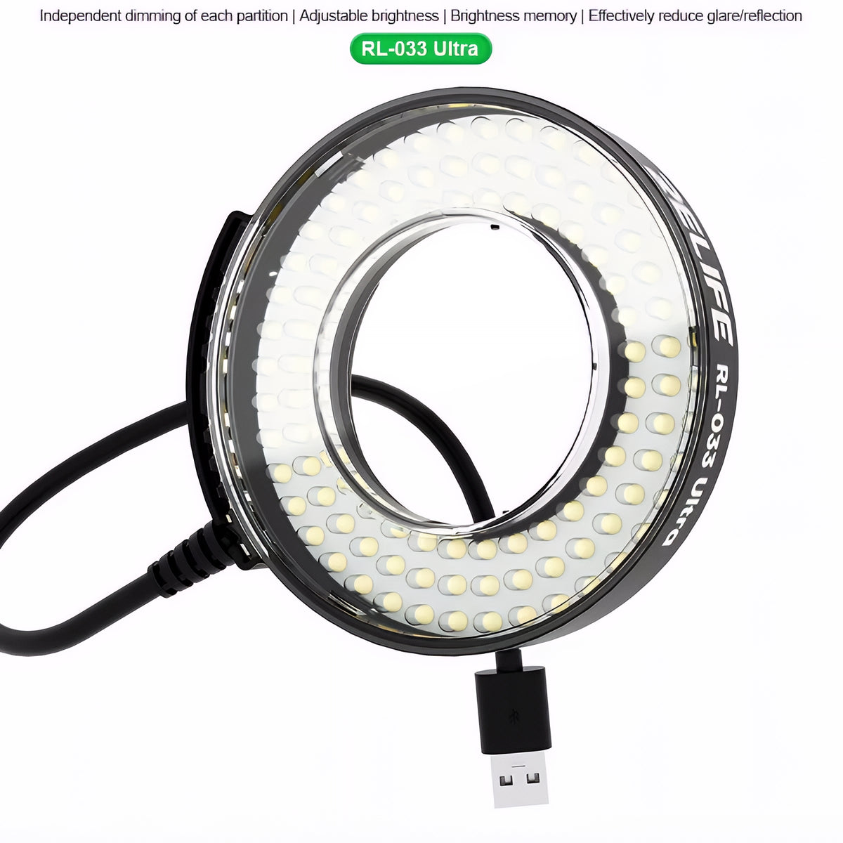 Relife RL-033 Ultra Lampe für Mikroskop, Schwarz