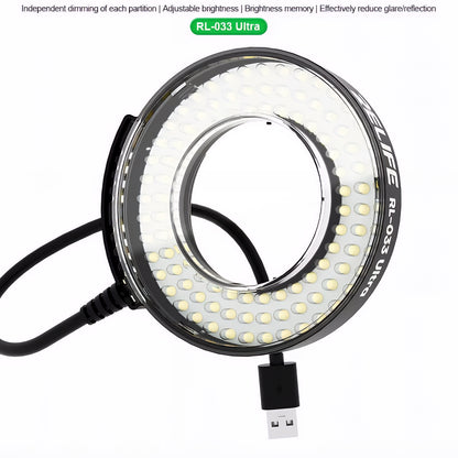Relife RL-033 Ultra Lampe für Mikroskop, Schwarz
