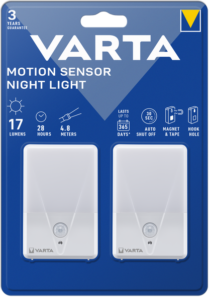 Varta Nachtlicht, mit Bewegungssensor, 17lm, 2er-Set