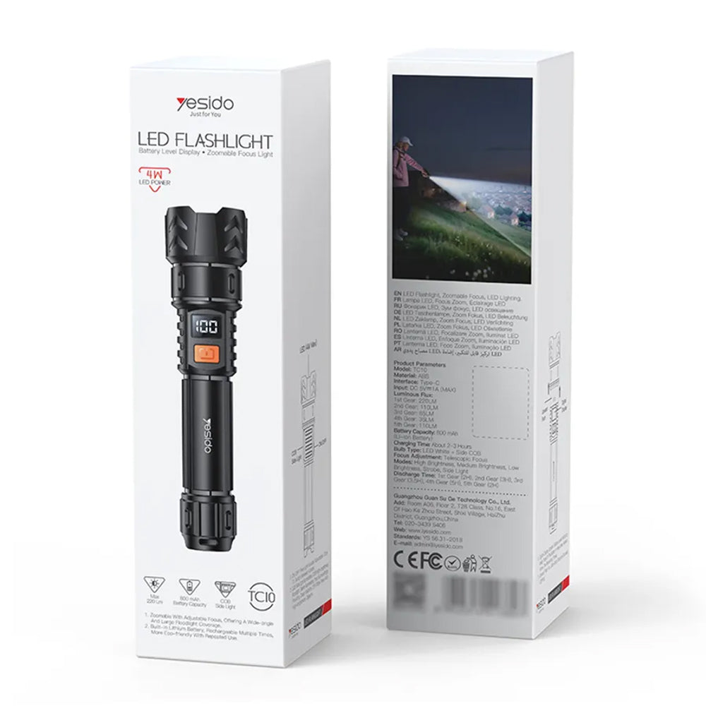 LED-Taschenlampe Yesido TC10, 220lm