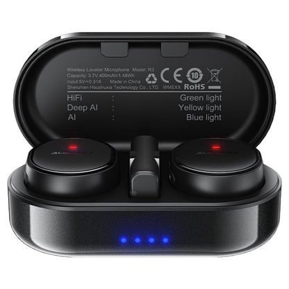 Lavaliermikrofon Acefast R3, USB-C, Set 2 Stück, Schwarz