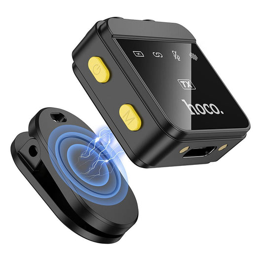 Lavaliermikrofon HOCO L17, USB-C / Lightning, Set 2 Stück, Schwarz