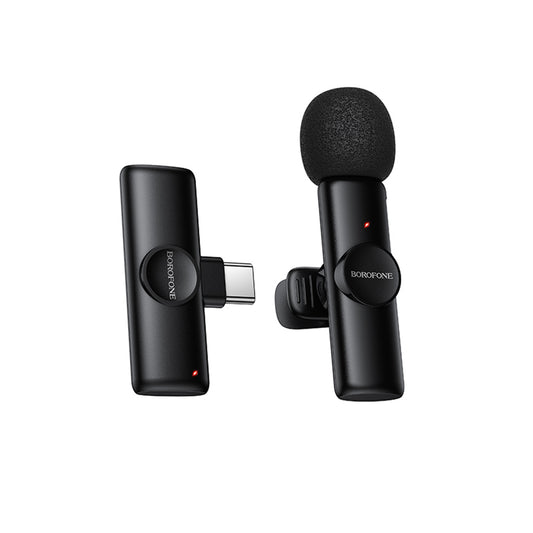 Lavaliermikrofon Borofone BFK16 Winner, USB-C, Schwarz