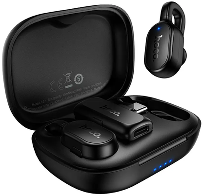 Lavaliermikrofon HOCO L27, USB-C, 2er-Set, Schwarz