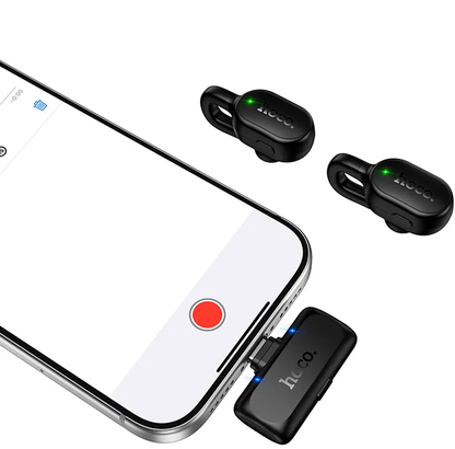 Lavaliermikrofon HOCO L27, USB-C, 2er-Set, Schwarz