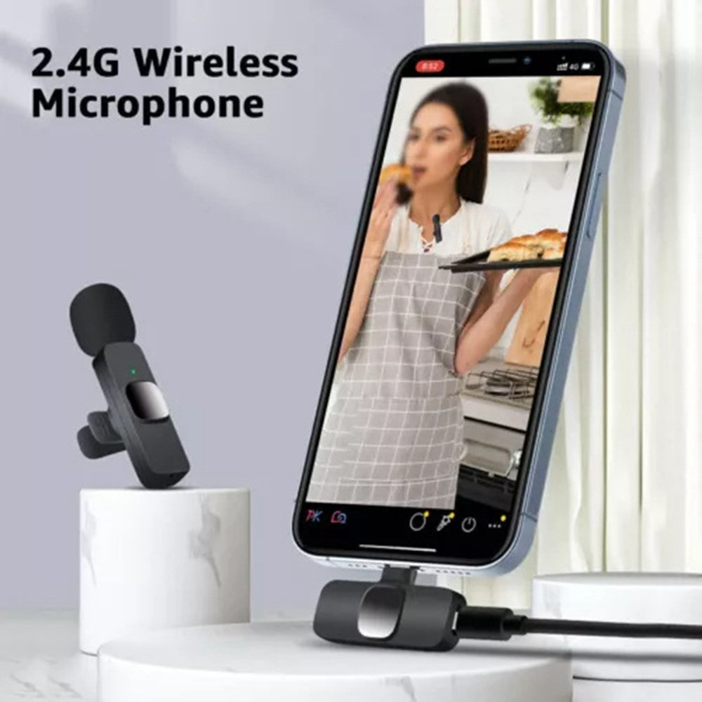 Lavaliermikrofon OEM K1, USB-C, 2er-Set, Schwarz