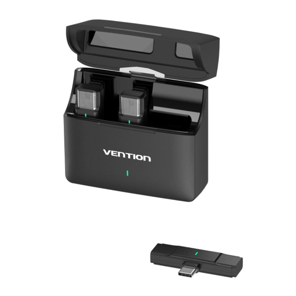 Vention Clip-On Lavalier, USB-C, Set 2 Stück, Schwarz