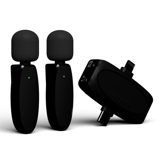 Lavaliermikrofon Yesido KR15, USB-C / Lightning, Set 2 Stück, Schwarz