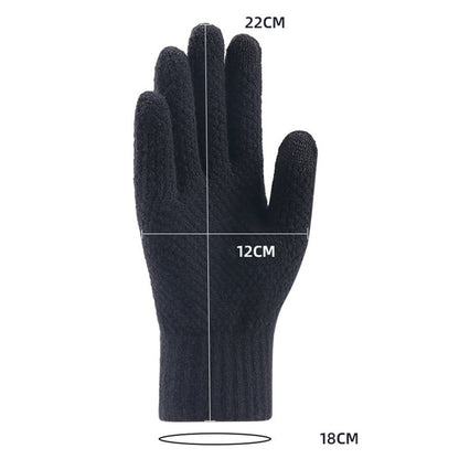Techsuit ST0013 Winter-Touchscreen-Handschuhe für Herren, Größe 22cm, Grau