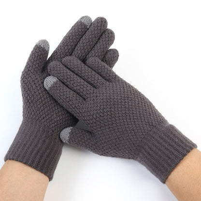 Techsuit ST0013 Winter-Touchscreen-Handschuhe für Herren, Größe 22cm, Grau