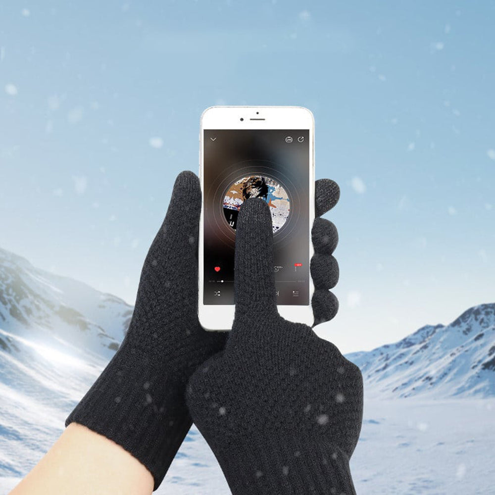 Techsuit Herren Winter-Touchscreen-Handschuhe ST0013, Größe 22cm, Braun