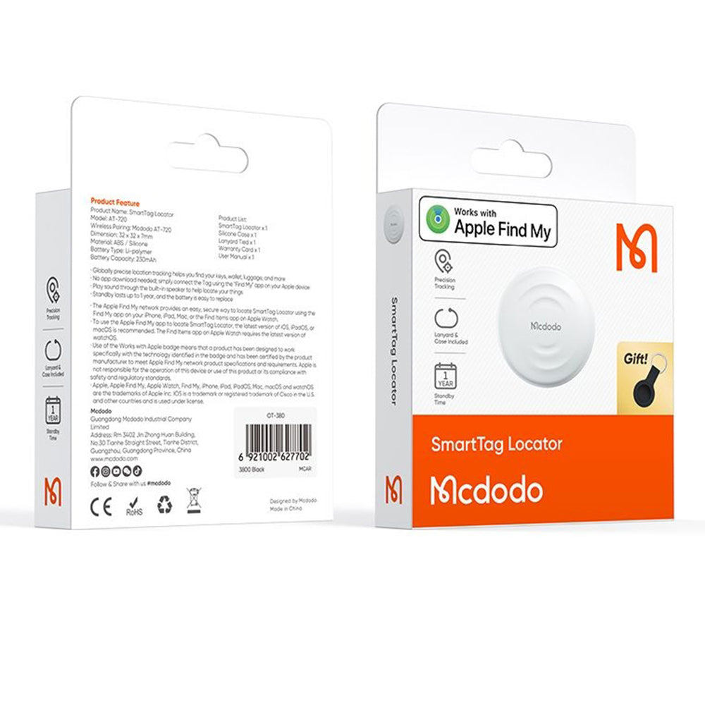 McDodo SmartTag AT-7200 für iOS-Serie, Weiß