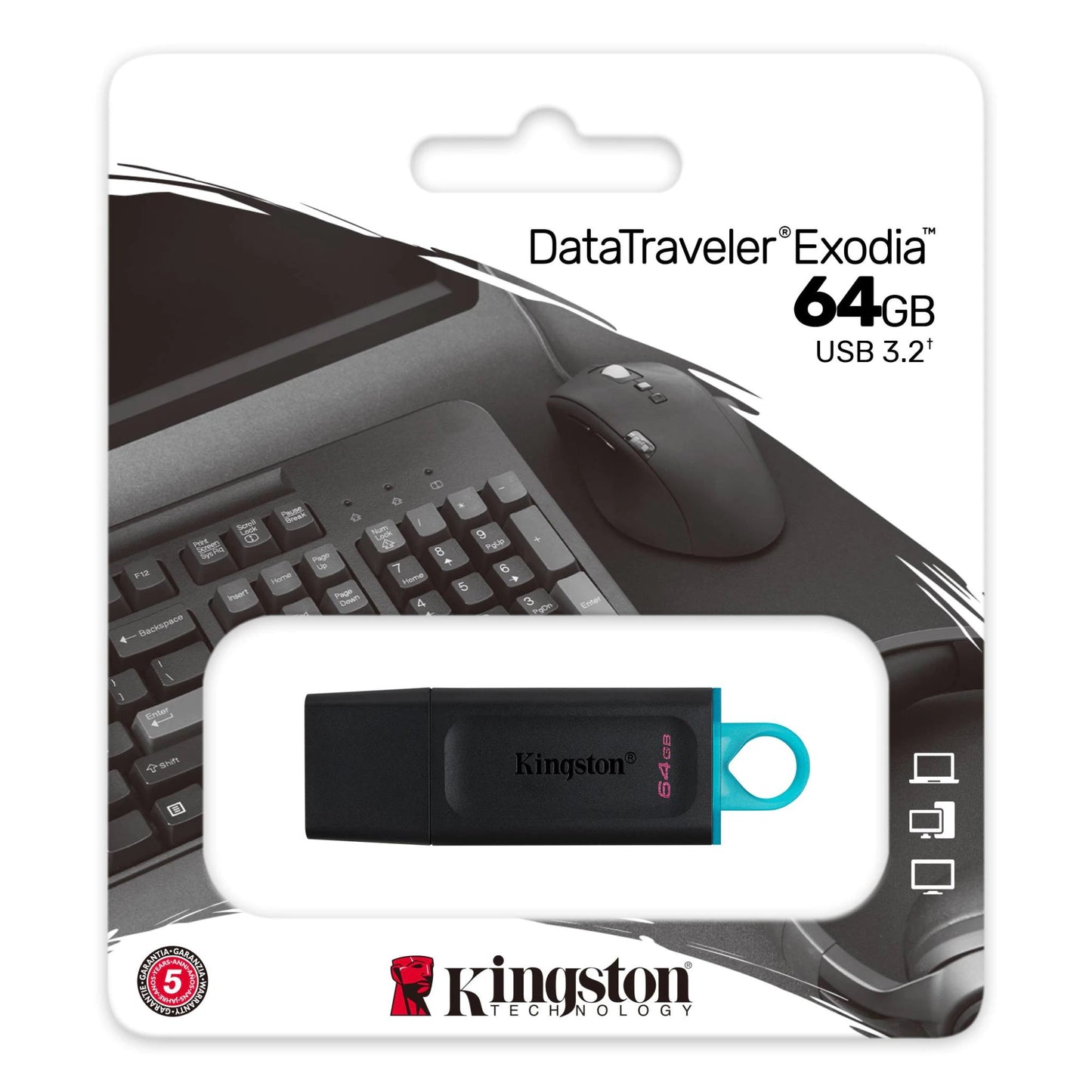 Externer Speicher USB-A 3.2 Kingston DT Exodia, 64 GB DTX/64 GB