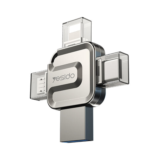 Externer Speicher USB-A 3.0 / Lightning / USB-C / microUSB Yesido FL15, 128Gb