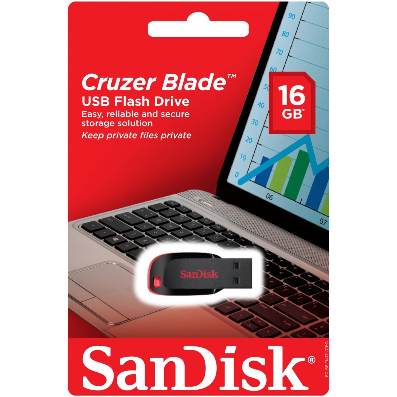 Externer Speicher USB-A SanDisk Cruzer Blade, 16 GB SDCZ50-016G-B35