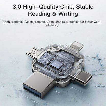 Externer Speicher USB-A 3.0 / Lightning / USB-C / microUSB Yesido FL15, 64Gb
